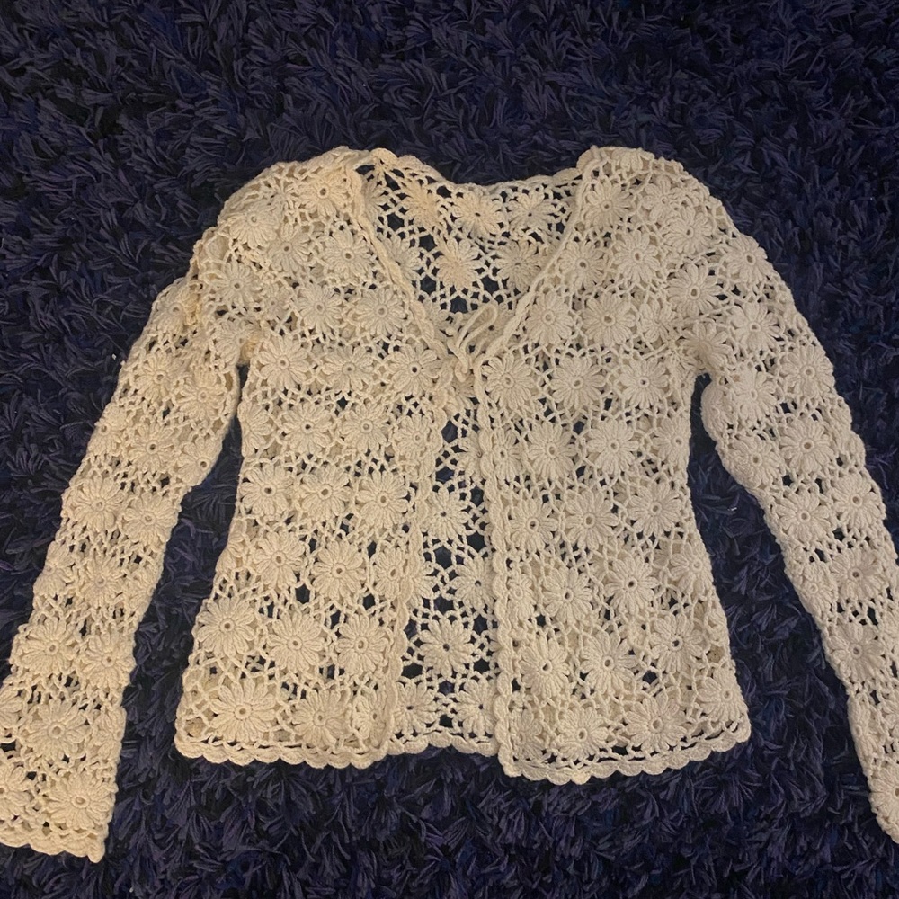 Crochet tie top